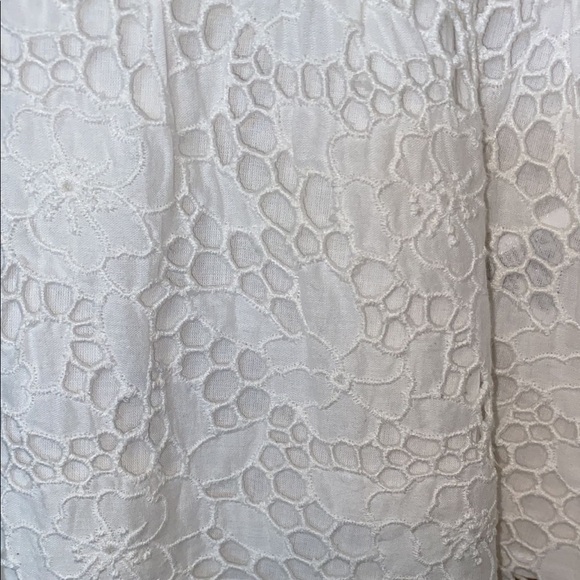 BA&SH Woman Aphrodite Broderie Anglaise Cotton Mini Dress Ecru - Picture 4 of 13